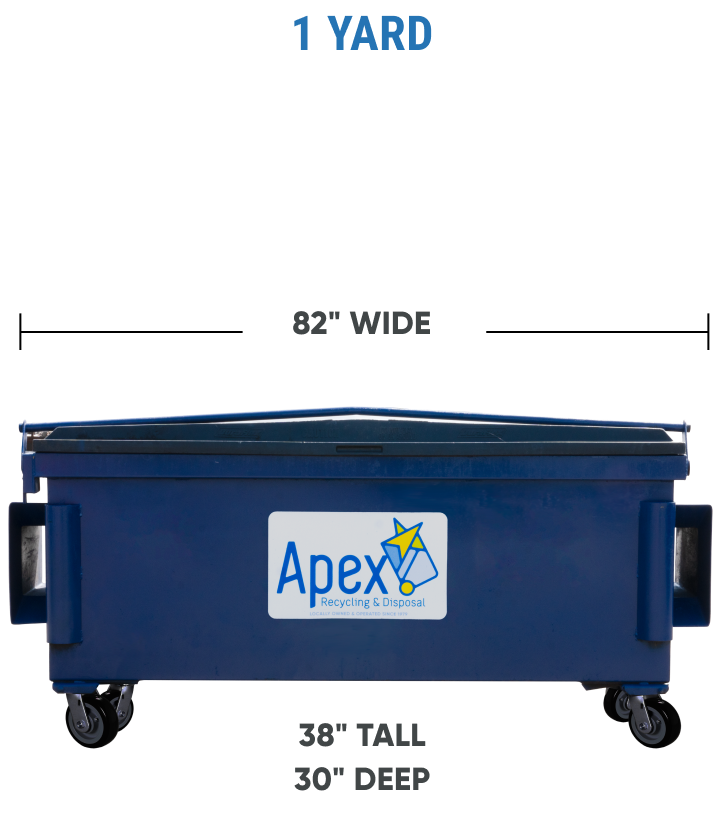 1 Yard Blue Trash Container