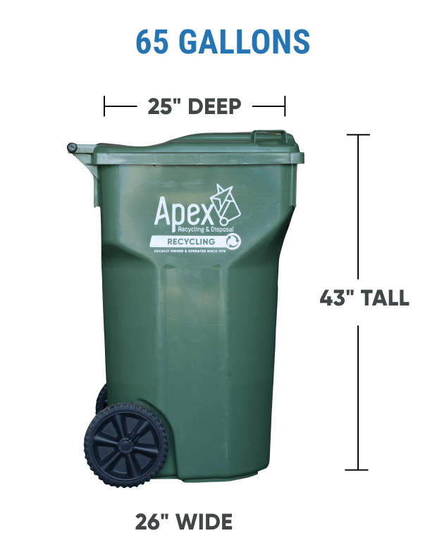 65 Gallons Green Recycling Container