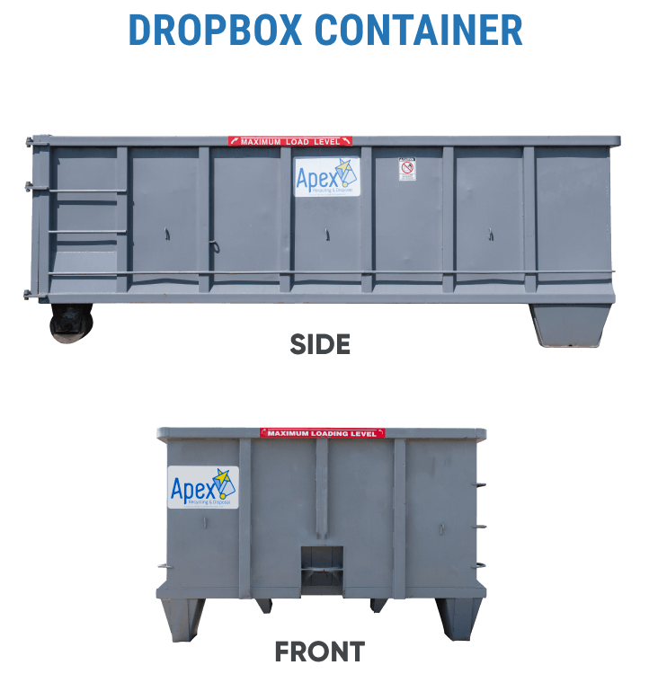 Dropbox Container - Front and Side View