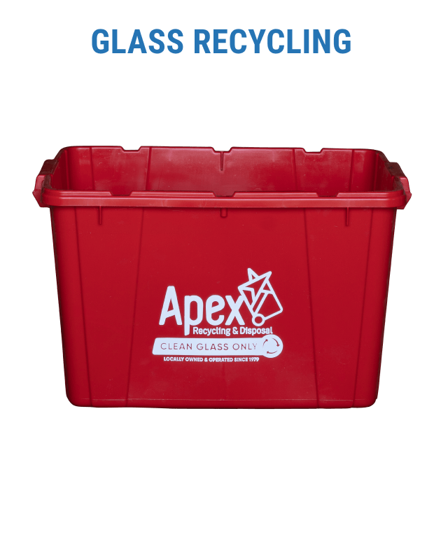 Red Colored Glass Recycling Container