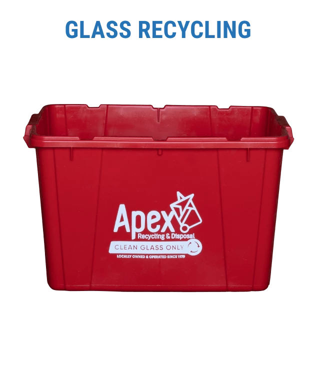 Red Colored Glass Recycling Container