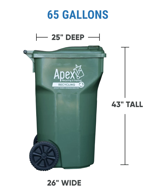 65 Gallons Green Recycling Container